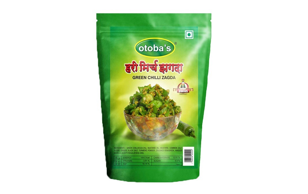 Otoba's Green Chilli Zagda    Pack  400 grams